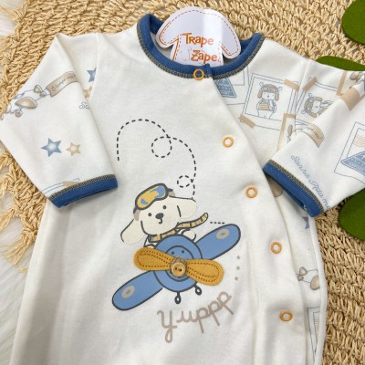 Macacão Trape Zape  - Yuppp Aviador - Azul Jeans